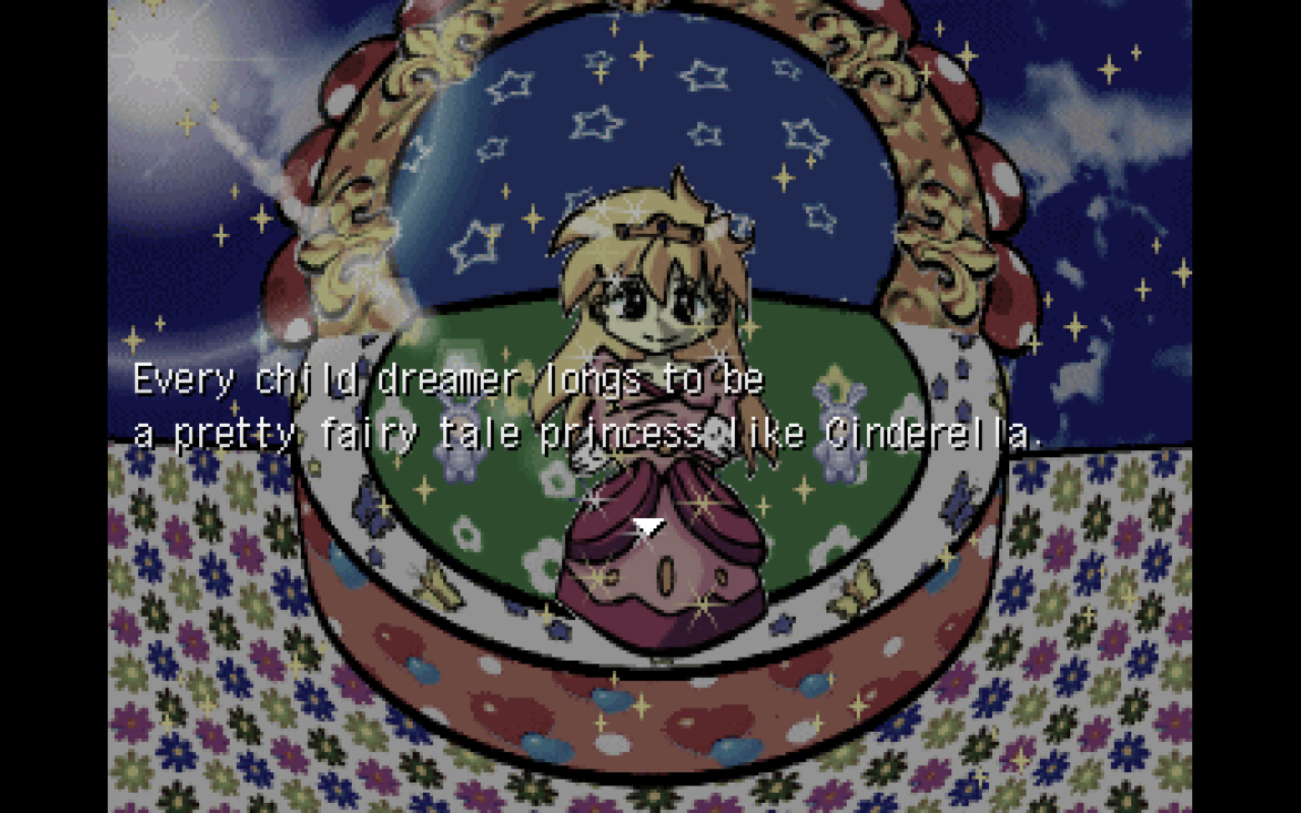 Screenshot from Heisei Pistol Show depicting a fairy tale princess.